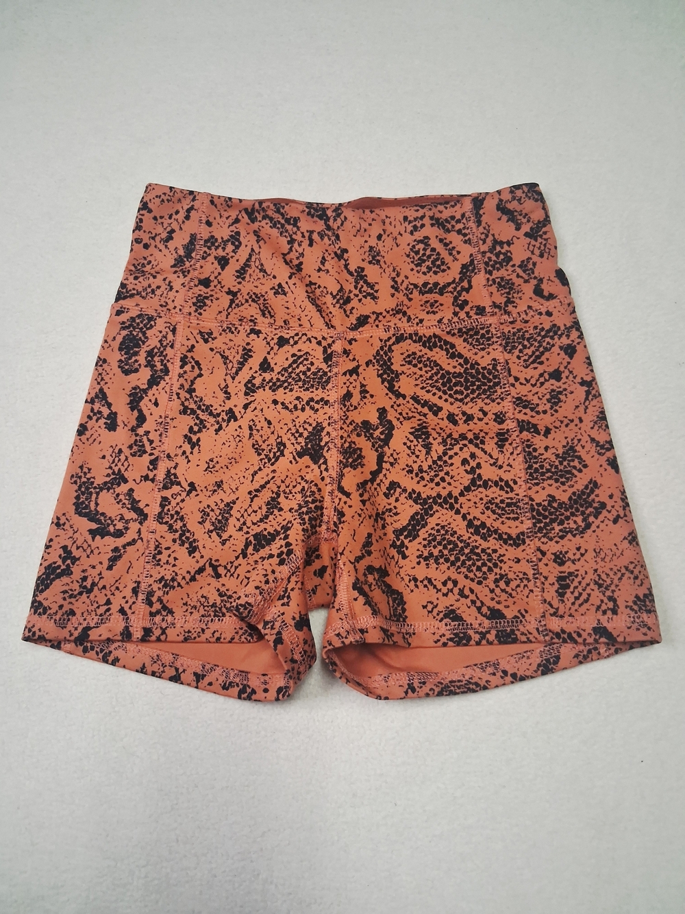 Jessica Simpson Orange Snake-Print Athletic Shorts